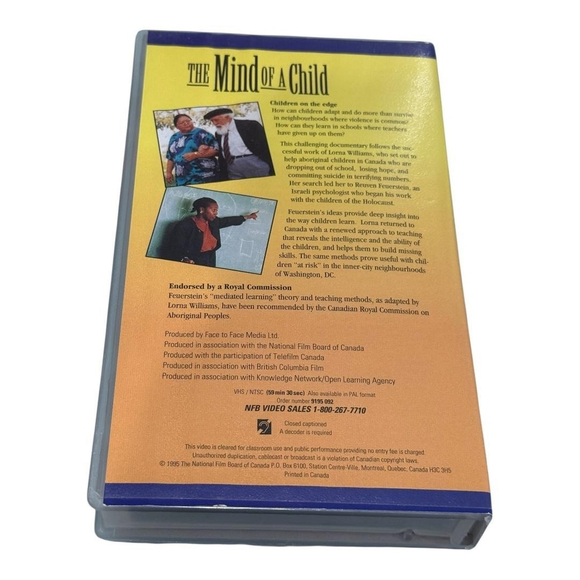 The Mind of a Child VHS Tape 1995 NFB Documentary NTSC 59m Working with Children - Picture 7 of 9